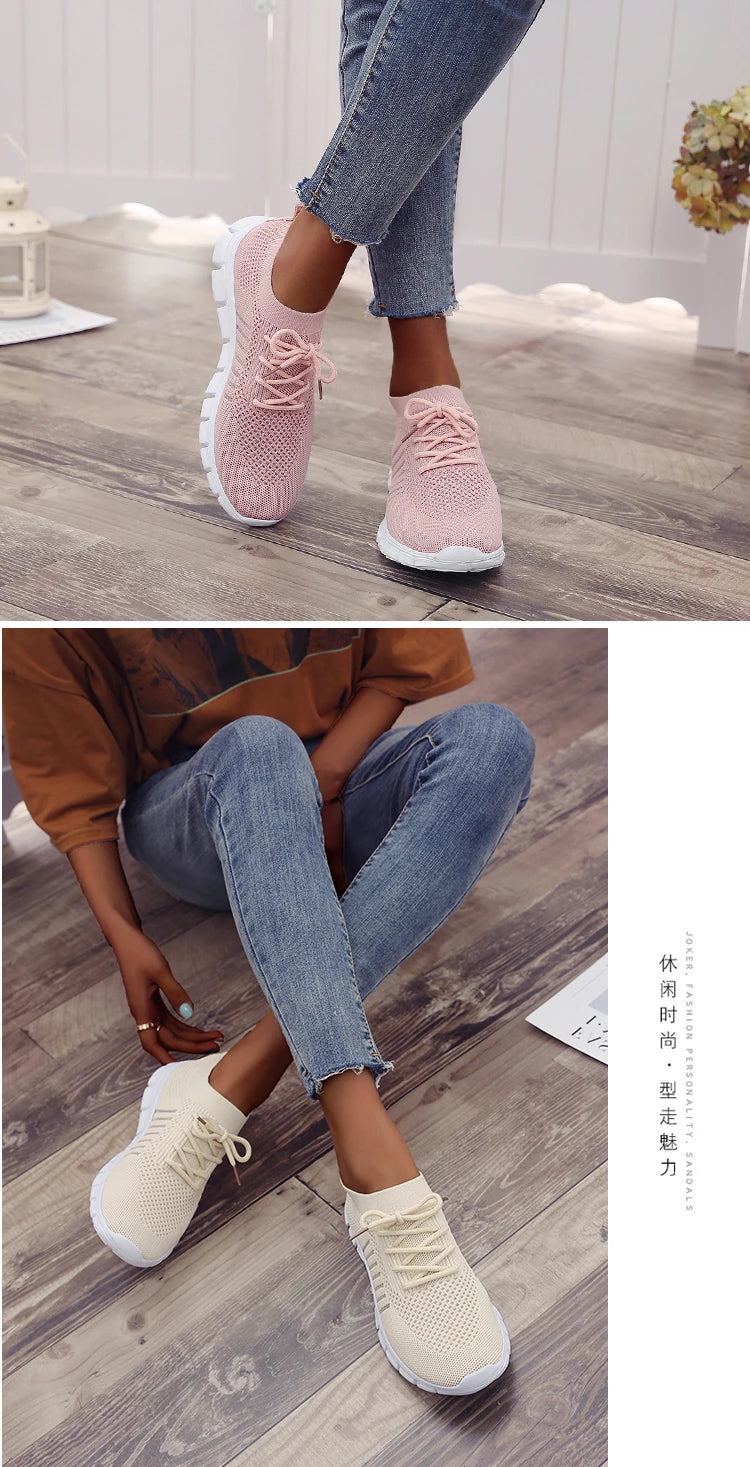 Women Mesh Breathable Shoes Slip onSneakers