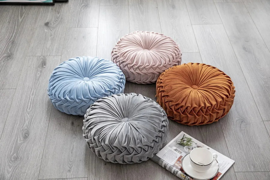 European Style Round Solid Velvet Round Cushion/Pillow