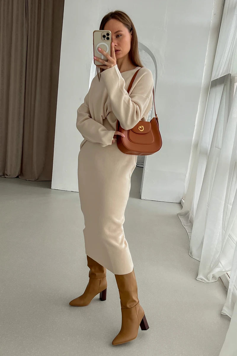 Genuine Leather Knee High Boots