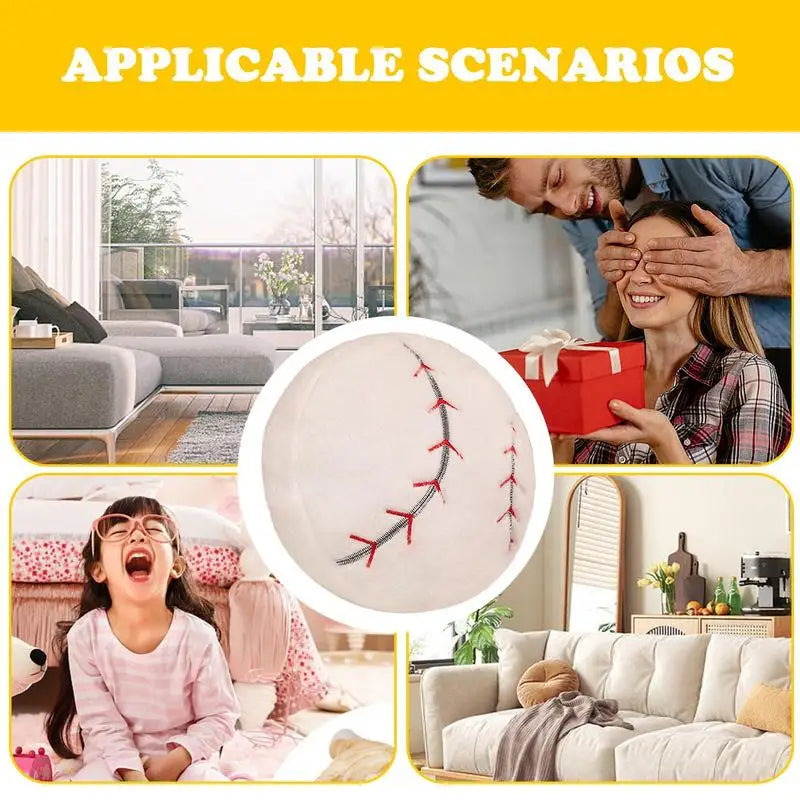 Sporty Stuffed Pillows - Baseball and Basketball