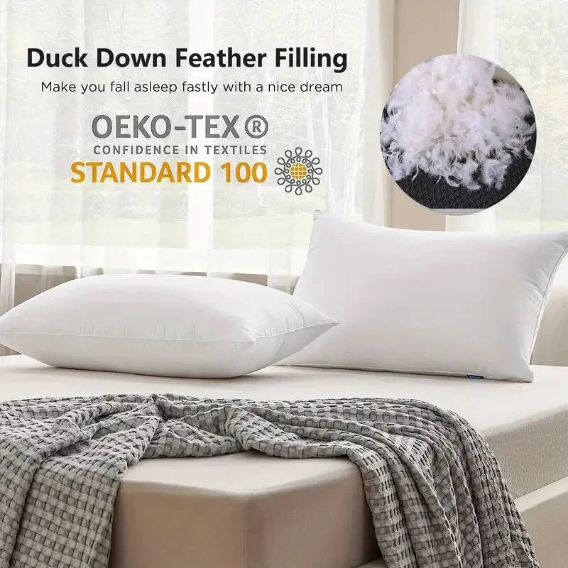 Natural Goose Feather & Down Throw Pillows Insert Bed/Couch/Sofa/Home/Hotel Pillow