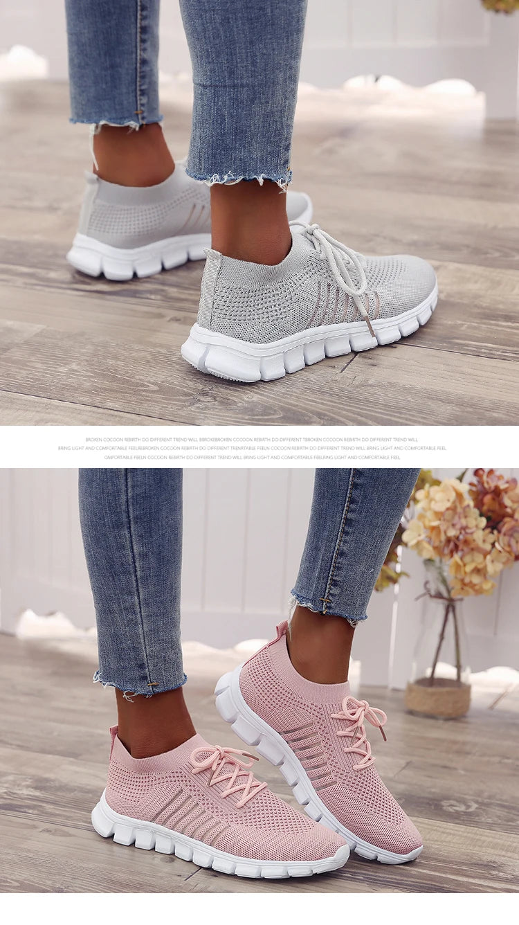Women Mesh Breathable Shoes Slip onSneakers