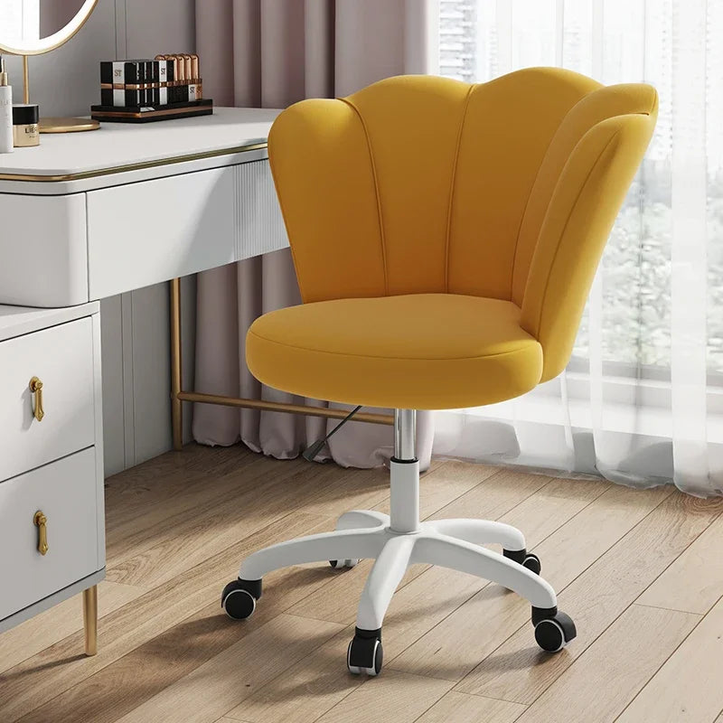 High Back Comfy Makeup/Office Stool Luxury Pouf Nordic Mobile Vanity Chair Design Chaise