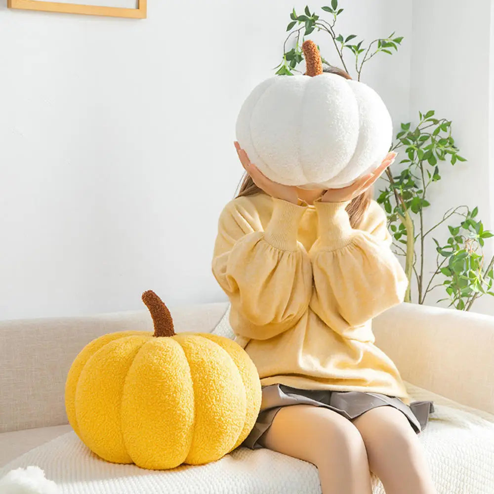 Colorful 3-D Pumpkin Plush Pillow