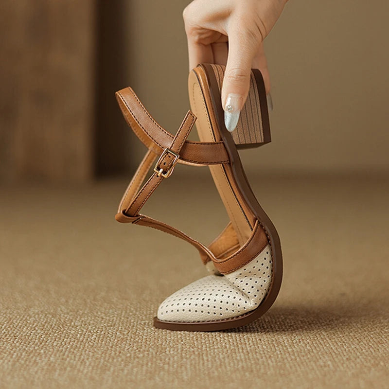 Women's Split Leather Slingback Sandal
