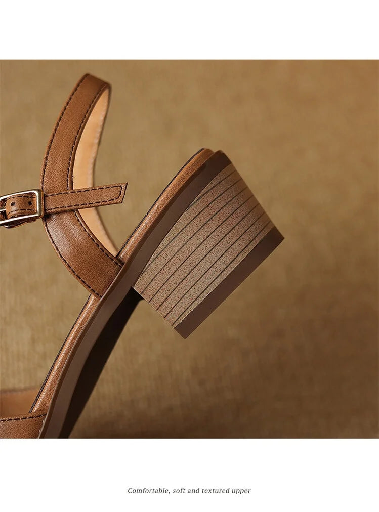 Women's Split Leather Slingback Sandal