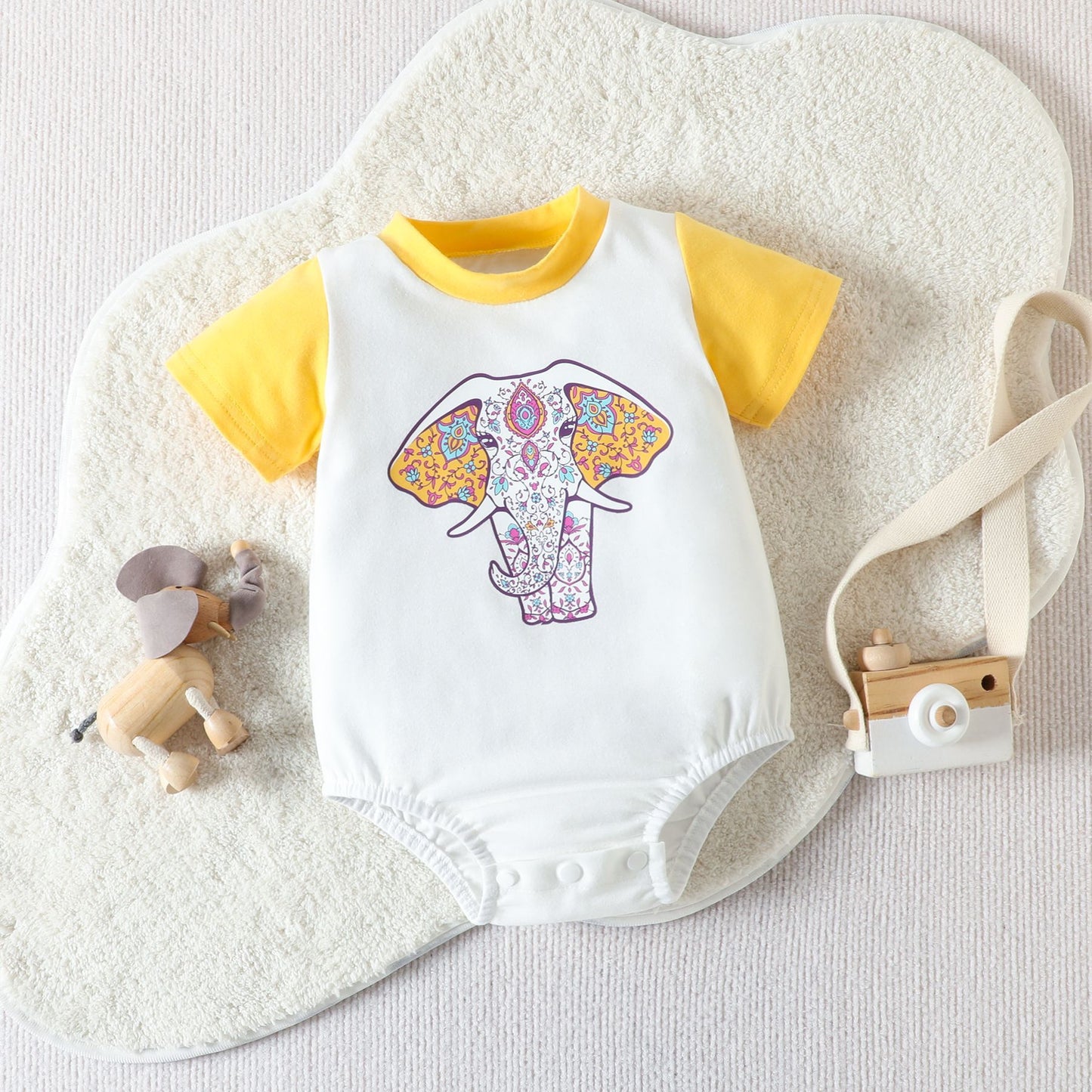 Cute Elephant Printed Jumpsuit