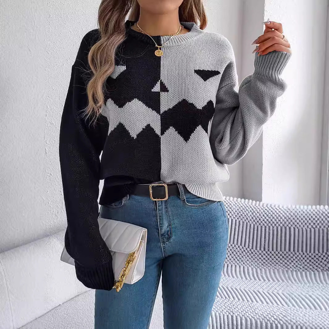 Halloween "Two Face" Pumpkin Pullover Sweater