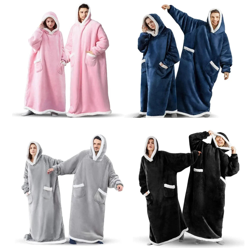 Cozy Giant Flannel Hoodie Blanket