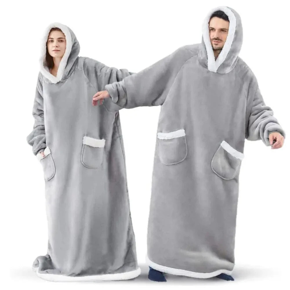 Cozy Giant Flannel Hoodie Blanket