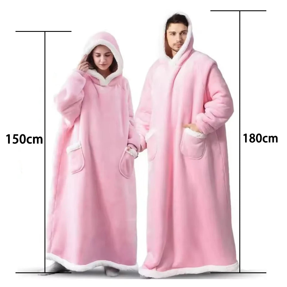 Cozy Giant Flannel Hoodie Blanket