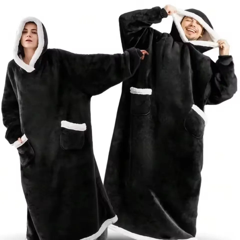 Cozy Giant Flannel Hoodie Blanket