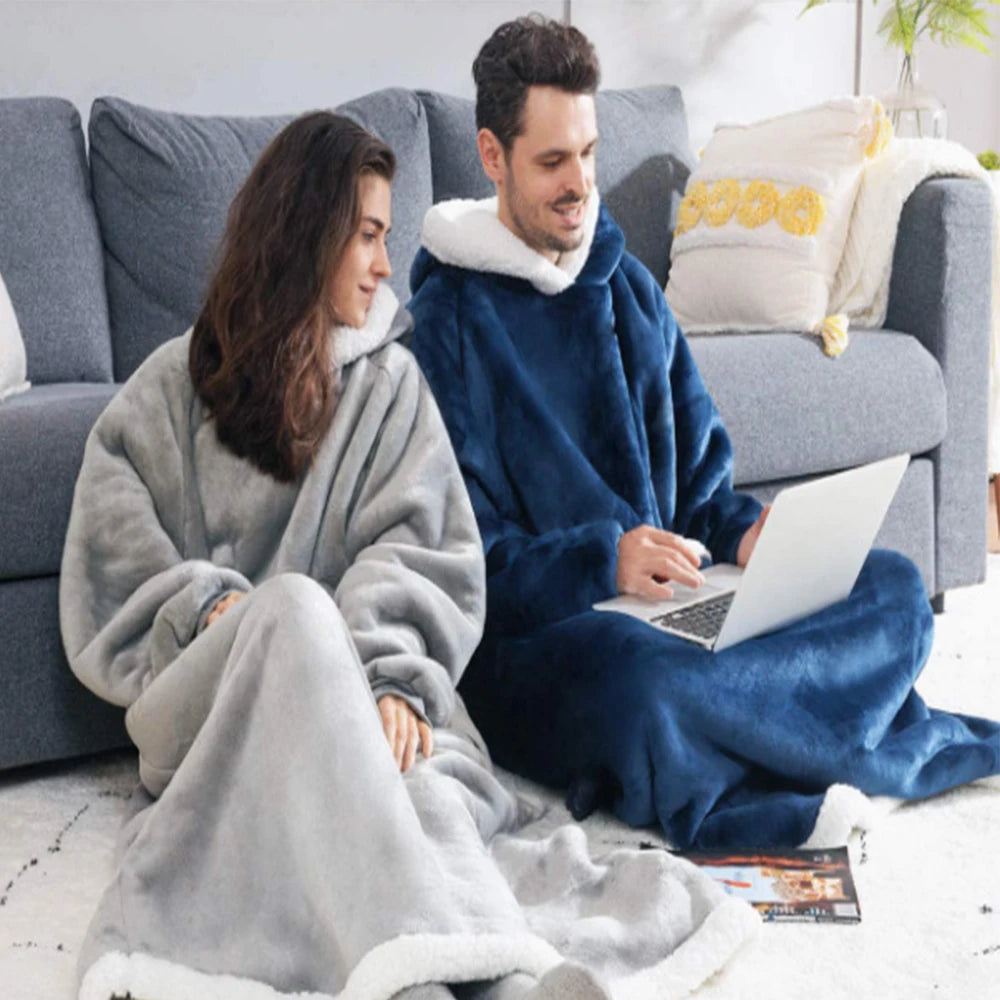 Cozy Giant Flannel Hoodie Blanket