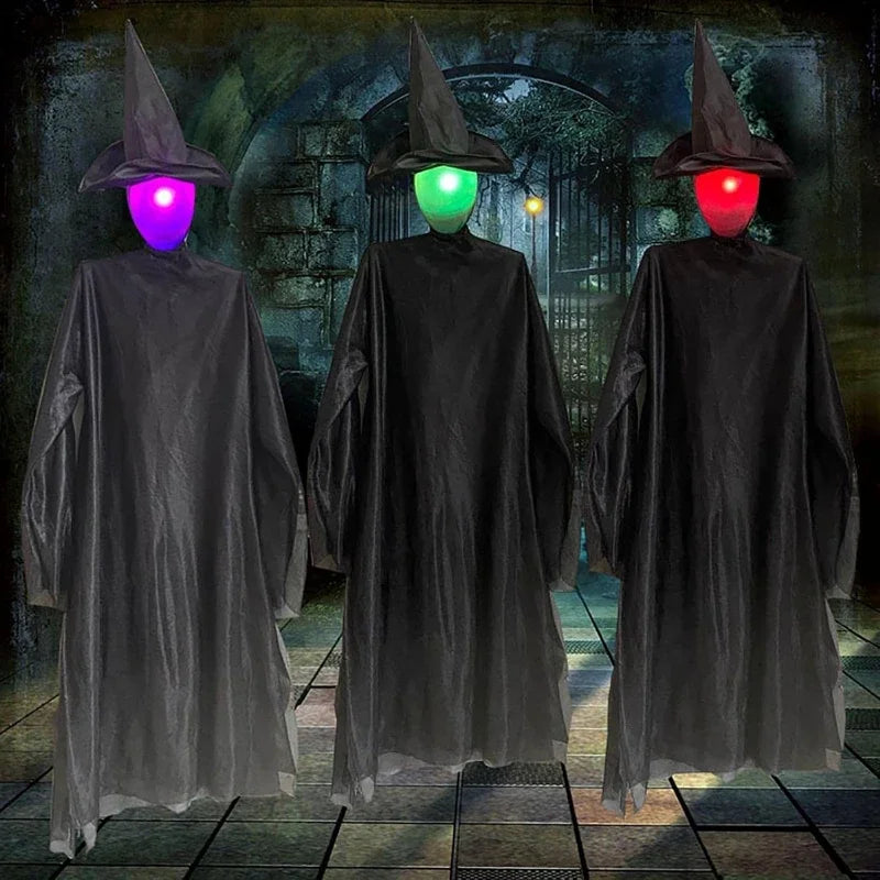 Glowing Faceless Witch Decor
