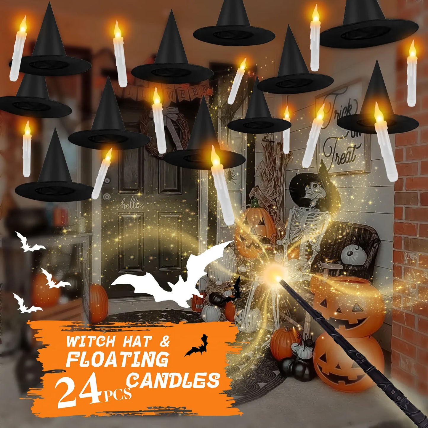 Magical Floating LED Halloween Candles