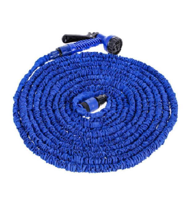 Green and Blue Flexible Gardening Hose