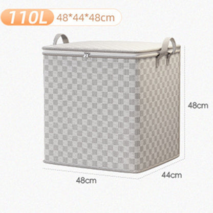 Chessboard Grid Moving Finishing Large Capacity Clothing Storage Bag