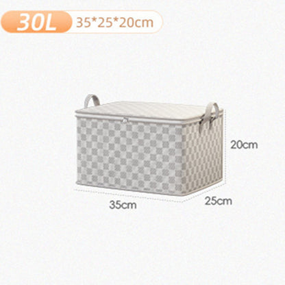 Chessboard Grid Moving Finishing Large Capacity Clothing Storage Bag
