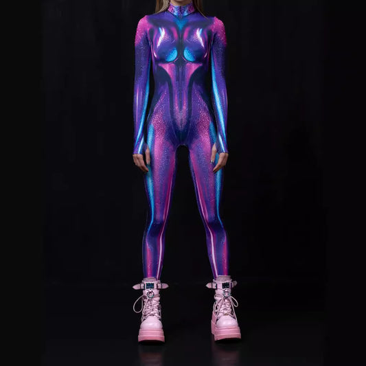 Halloween 3D Metallic Galaxy Warrior Costume