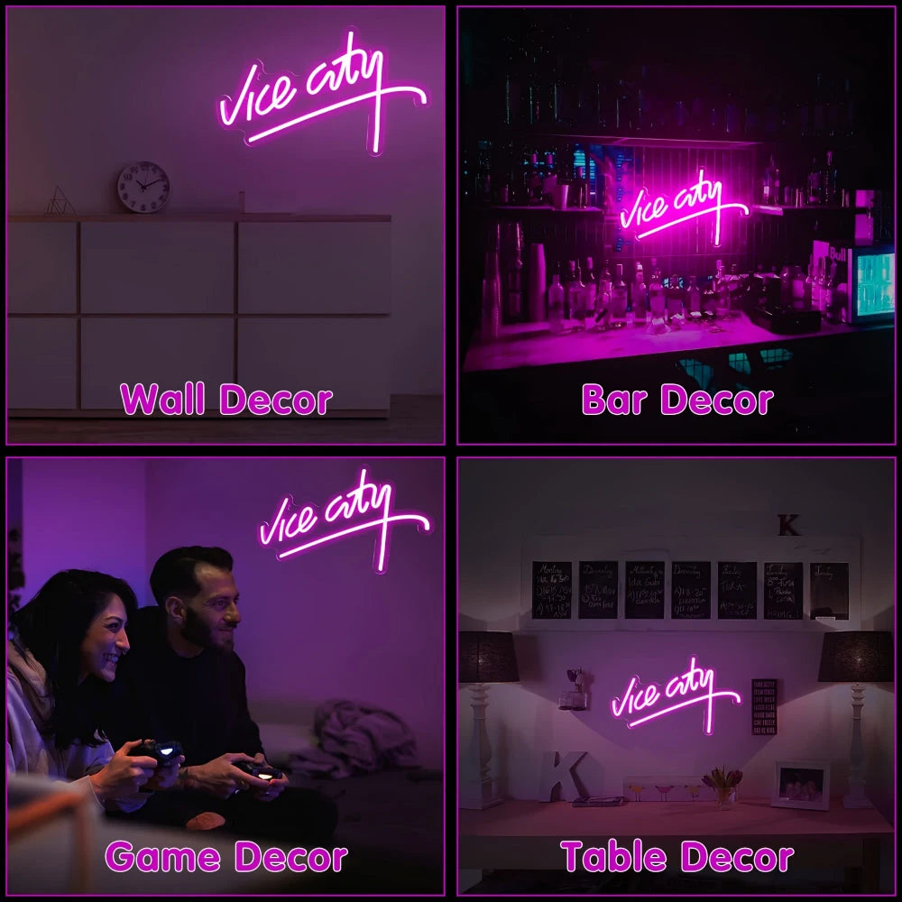 Vice City Neon Gaming Sign