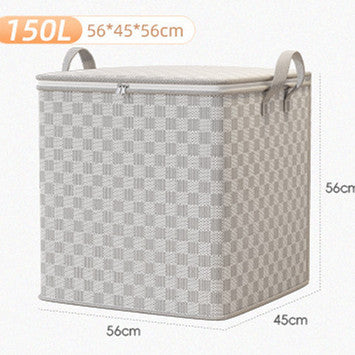 Chessboard Grid Moving Finishing Large Capacity Clothing Storage Bag