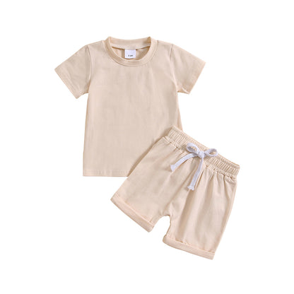 Boys' and Girls' Short-Sleeved Shorts Set