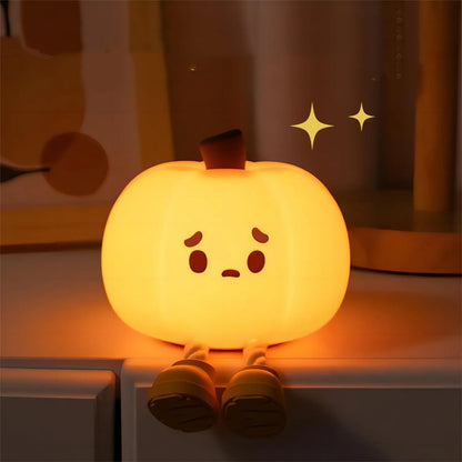 Cute Soft Halloween Pumpkin Touch Night Light