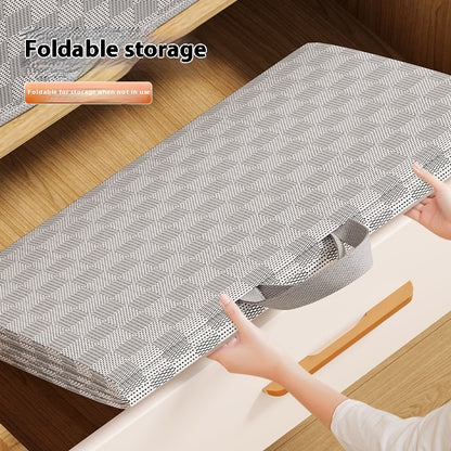 Chessboard Grid Moving Finishing Large Capacity Clothing Storage Bag