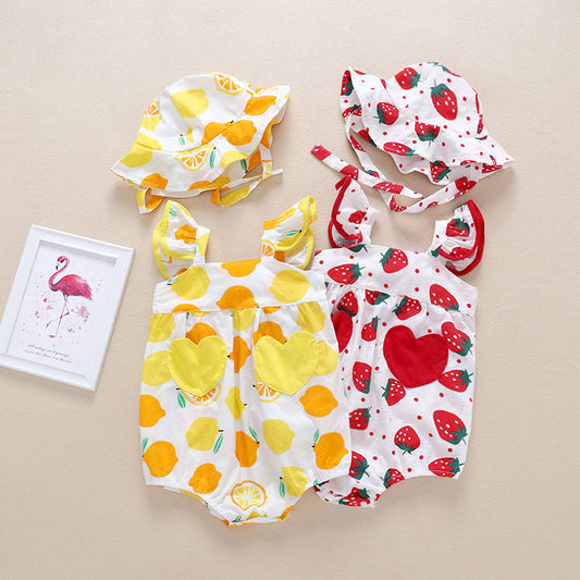 Fruity Summer Baby Rompers