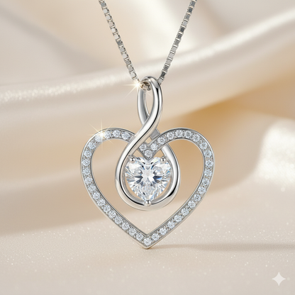 Infinity Love Necklace – 925 Sterling Silver Luxe Edition