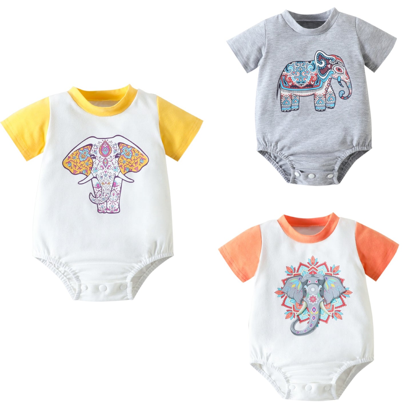 Cute Elephant Printed Jumpsuit