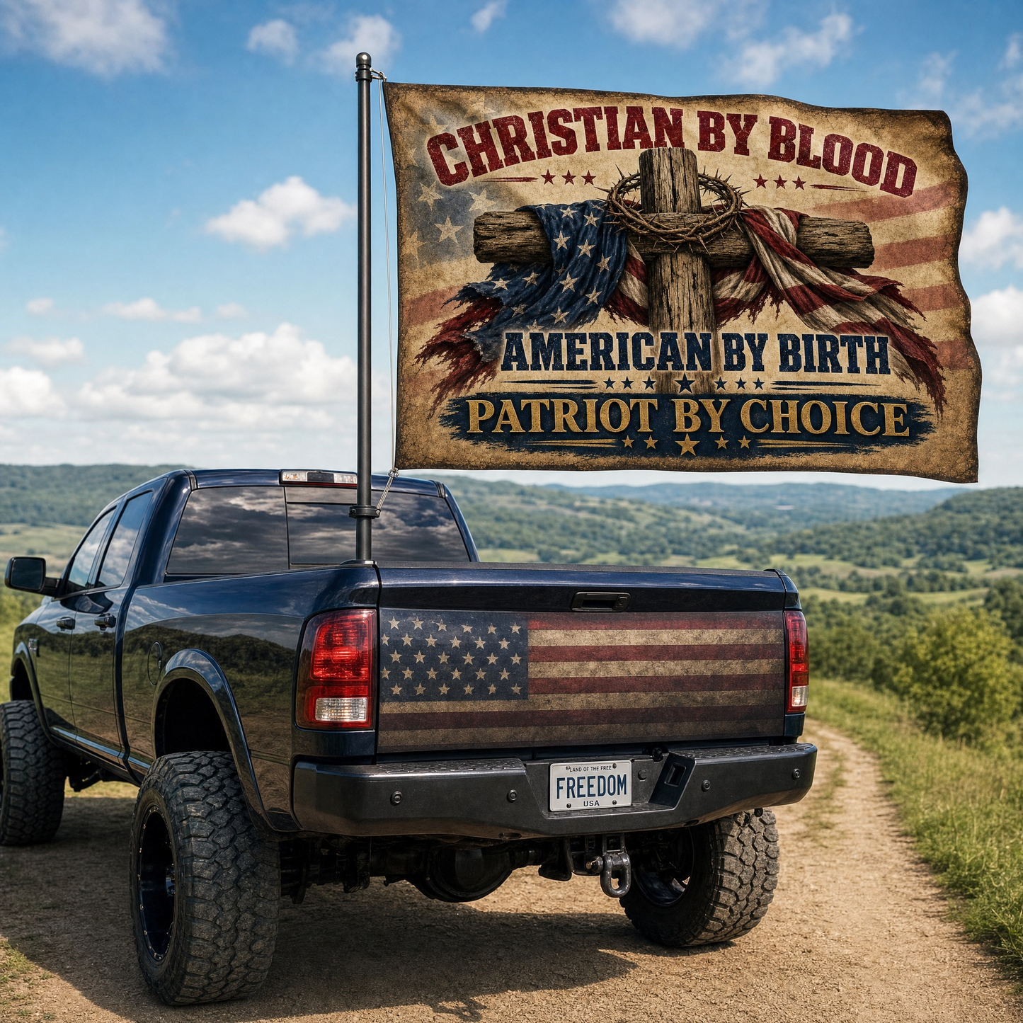 Flag - Christian By Blood Patriot By Choice