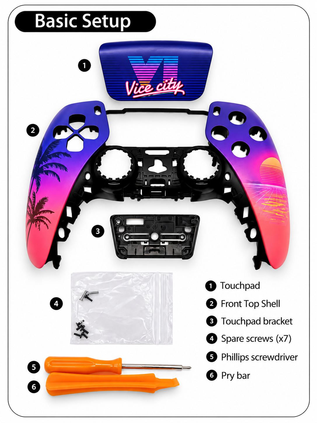 Sunset City™ PS5 Controller Shell