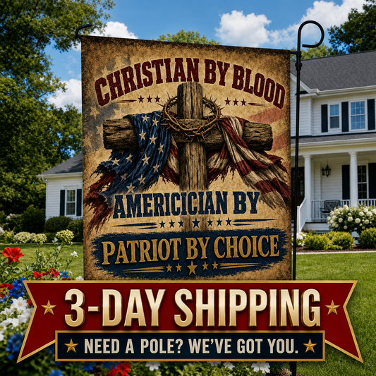 Flag - Christian By Blood Patriot By Choice