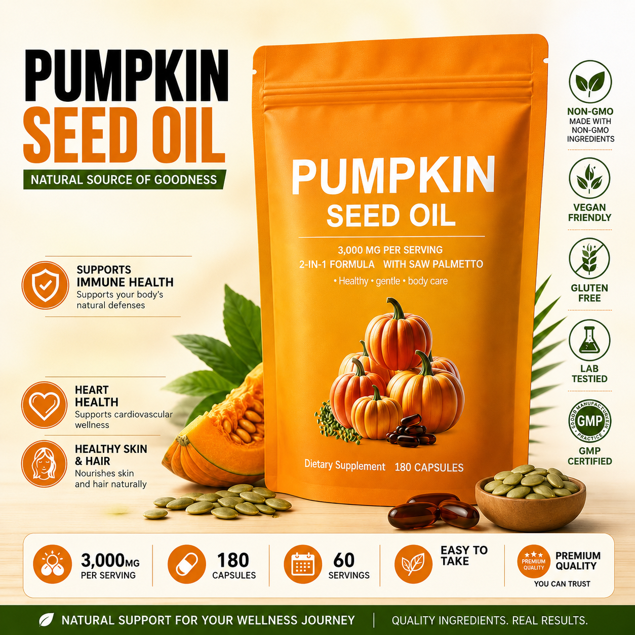 Pumpkin & Saw Palmetto Hair Support