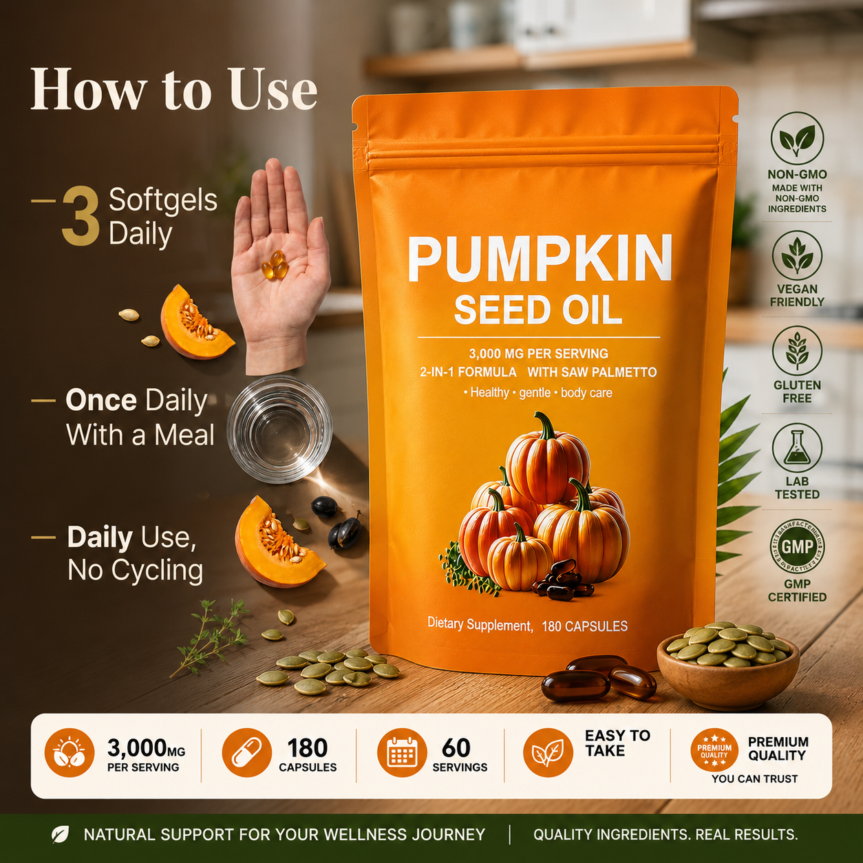 Pumpkin & Saw Palmetto Hair Support