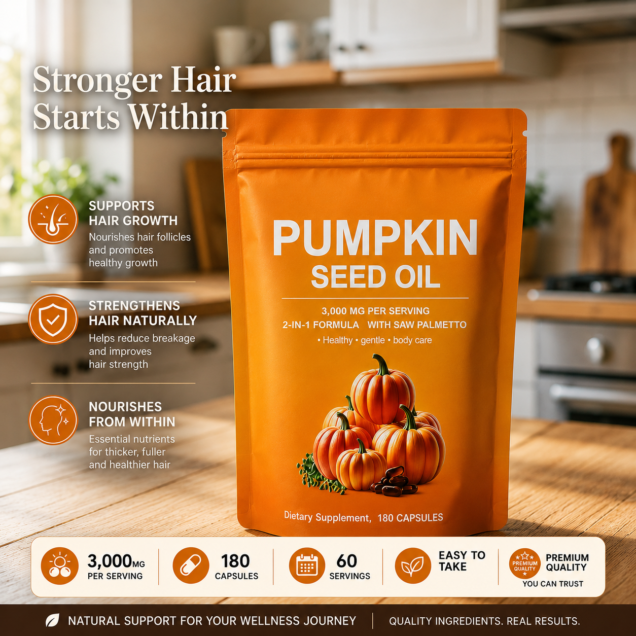 Pumpkin & Saw Palmetto Hair Support