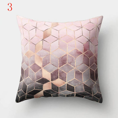 Geometric Printed Pillow Case Polyester Throw Pillow Cases 45x45cm