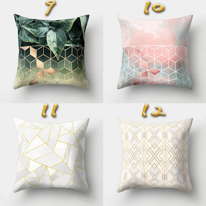 Geometric Printed Pillow Case Polyester Throw Pillow Cases 45x45cm