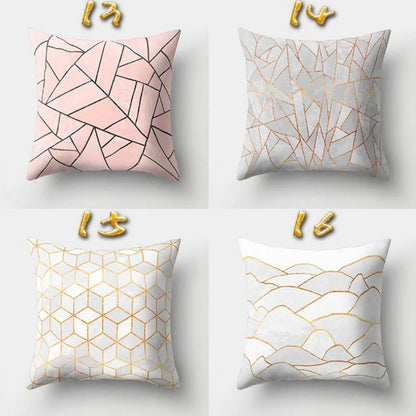 Geometric Printed Pillow Case Polyester Throw Pillow Cases 45x45cm