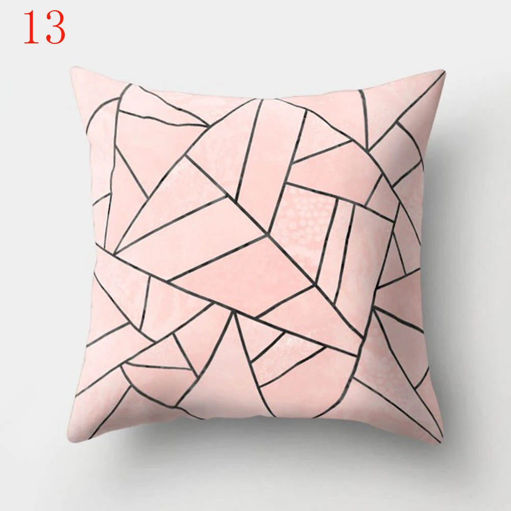 Geometric Printed Pillow Case Polyester Throw Pillow Cases 45x45cm