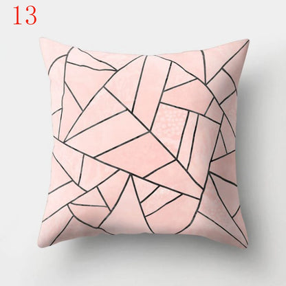 Geometric Printed Pillow Case Polyester Throw Pillow Cases 45x45cm