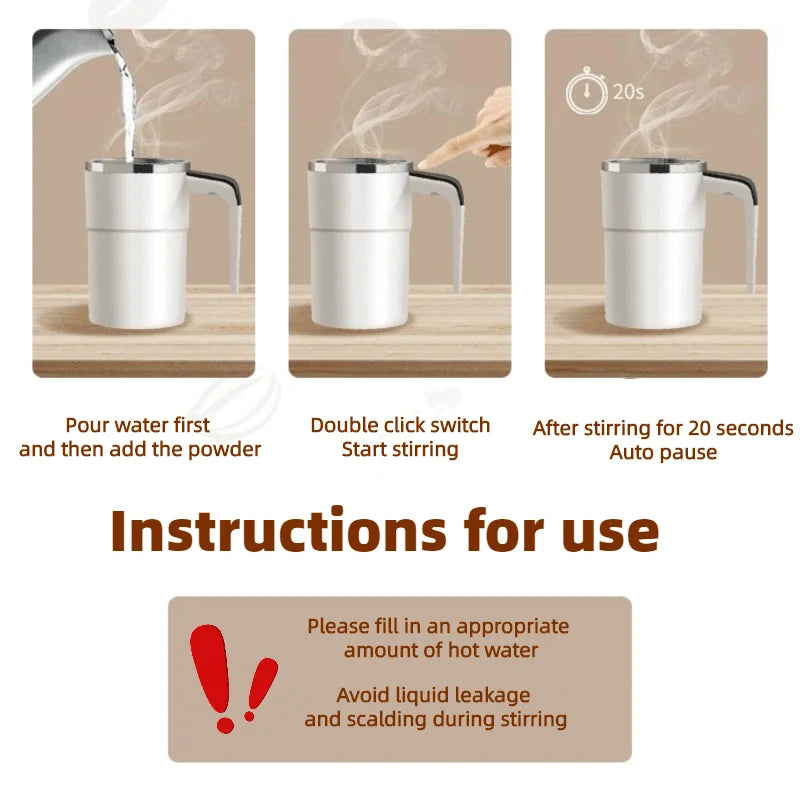 Automatic Self Stirring Magnetic Mug with LCD Screen