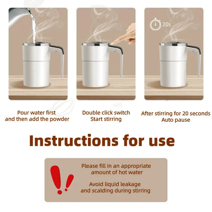 Automatic Self Stirring Magnetic Mug with LCD Screen