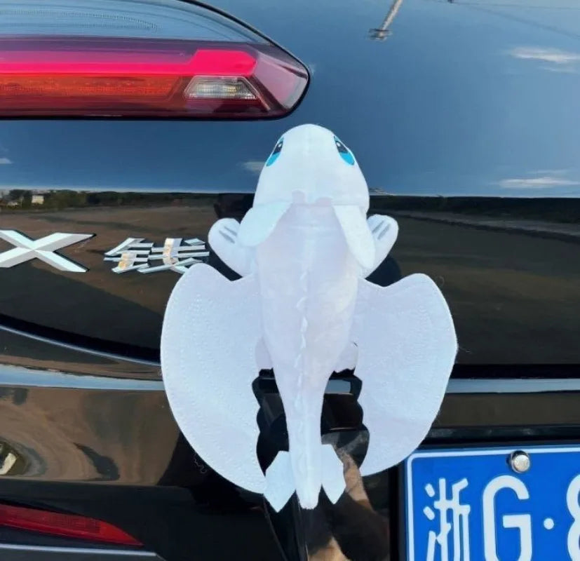 Cartoon Plush Decoration Black Flying Dragon Car Roof
