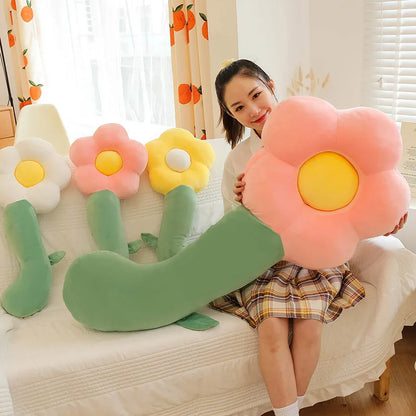 Large Plush Soft Flower Pillow