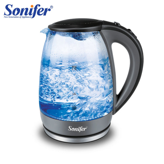 1.7L Glass Health Preserving Pot Electric Kettle with Led Lighting