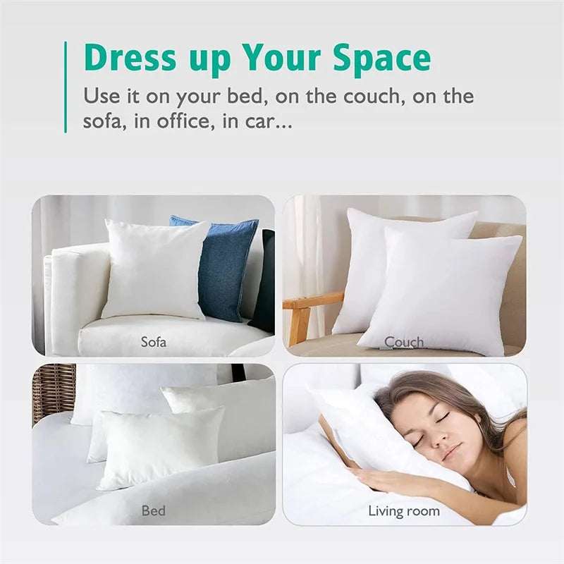Natural Goose Feather & Down Throw Pillows Insert Bed/Couch/Sofa/Home/Hotel Pillow