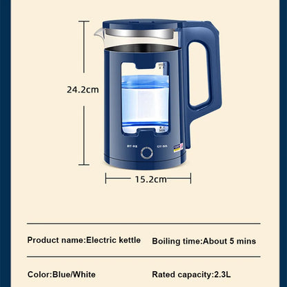 2.2L Electric Kettle Quick Heating Hot Water Boiling Teapot