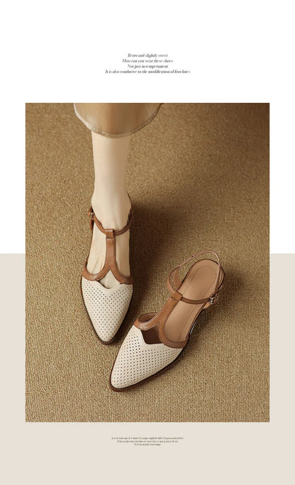 Women's Split Leather Slingback Sandal